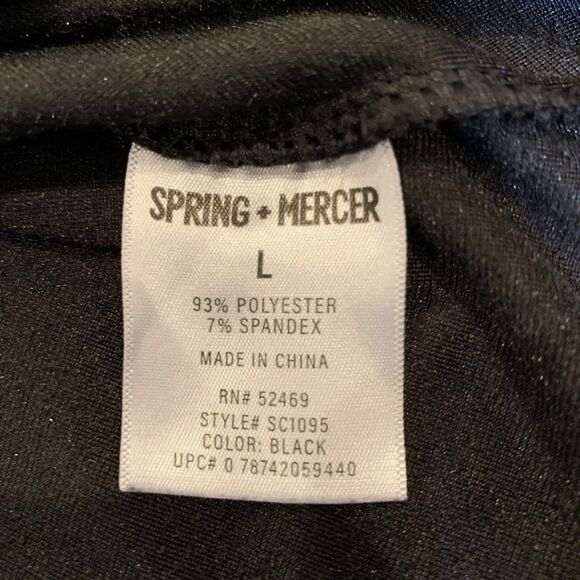 Spring + Mercer Black Crushed Velvet V-Neck Velvet Legging Tee Tunic Women's L - Picture 3 of 5